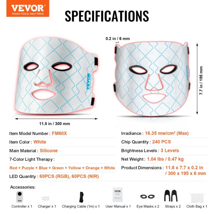 VEVOR Red Light Therapy Mask - Image 4